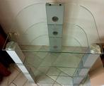 Design audo / tv meubel glas kabeldoorvoer, 50 tot 100 cm, Glas, Minder dan 100 cm, Ophalen of Verzenden