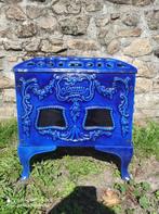 Prachtige unieke antieke emaille Art-deco houtkachel, Huis en Inrichting, Kachels, Ophalen, Houtkachel, Zo goed als nieuw, Vrijstaand