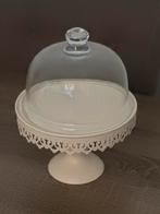 Taartplateau met glazen stolp, Ophalen of Verzenden, Zo goed als nieuw