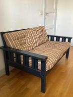 Houten bankje met kussens, Huis en Inrichting, Banken | Bankstellen, Ophalen, Gebruikt, Minder dan 75 cm, Tweepersoons