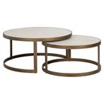 Richmond Coffee table Whitebone, salontafel set van 2, Ophalen, Minder dan 45 cm, Rond, Zo goed als nieuw