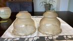 Glazen lampenkapjes 2 x, Ophalen of Verzenden, Zo goed als nieuw, Rond, Minder dan 25 cm