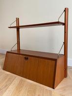 Vintage modulair wandsysteem Webe Louis van Teeffelen ‘60s, 50 tot 100 cm, Minder dan 100 cm, 25 tot 50 cm, Teakhout