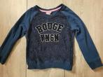 Vingino trui sweater blauw met kanten voorkant maat 5 / 110, Gebruikt, Meisje, Trui of Vest, Ophalen of Verzenden