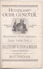 Reclame Adv. 1898 Hulstkamp Rotterdam Likeur Genever Jenever, Verzamelen, Merken en Reclamevoorwerpen, Ophalen of Verzenden, Gebruikt