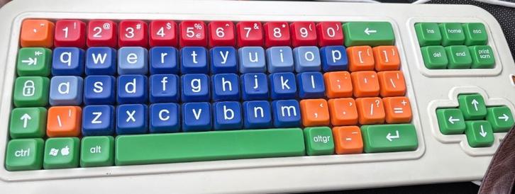 Gekleurd toetsenbord, Computers en Software, Toetsenborden, Zo goed als nieuw, Ophalen of Verzenden