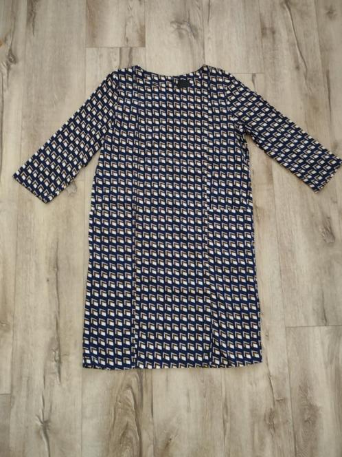 Prachtige, nette blauwe jurk met patroon van Ichi, maat 38, Kleding | Dames, Jurken, Zo goed als nieuw, Maat 38/40 (M), Blauw