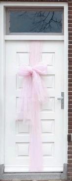 Geboorte strik (tule) in roze en blauw, Ophalen