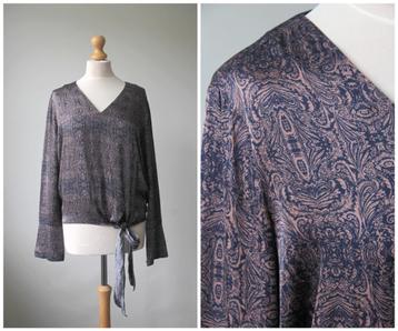Yaya - mooie blouse met glans / blauw / maat 38 beschikbaar voor biedingen