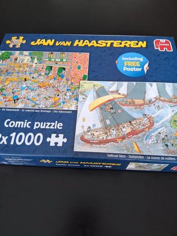Jan van Haasteren 2x1000 - Kaasmarkt & Skûtsjesilen beschikbaar voor biedingen