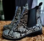 Slangenprint Enkellaarsjes Maat 39, Zwart, Lage of Enkellaarzen, Ophalen of Verzenden, Zo goed als nieuw