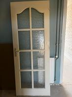 Stompe deur 77,7x201,3cm met sierglas, Ophalen, Gebruikt