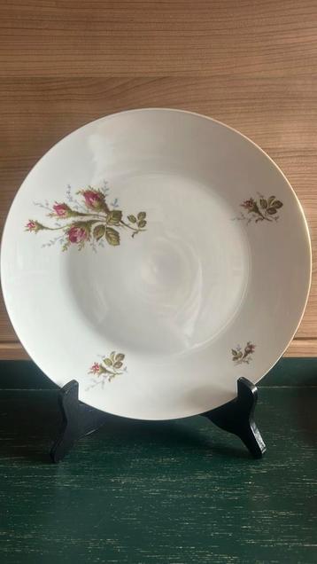 Rosenthal Germany taartschaal, roze roosjes/gouden rand beschikbaar voor biedingen