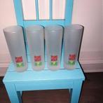 Pisang Ambon glazen frozen set van 4, Ophalen, Glas of Glazen, Overige stijlen, Glas