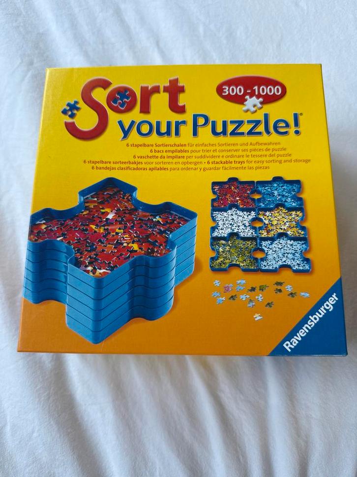Stapelbare sorteerbakjes voor puzzelstukjes, Hobby en Vrije tijd, Gezelschapsspellen | Kaartspellen, Nieuw, Een of twee spelers