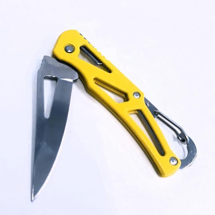 M06 Geel, sleutelhanger zakmes, Verzamelen, Sleutelhangers, Nieuw, Overige typen, Verzenden