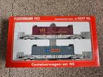 Fleischmann HO Containerwagenset NS 915247 NL, Hobby en Vrije tijd, Modeltreinen | H0, Gelijkstroom, Fleischmann, Wagon, Ophalen of Verzenden