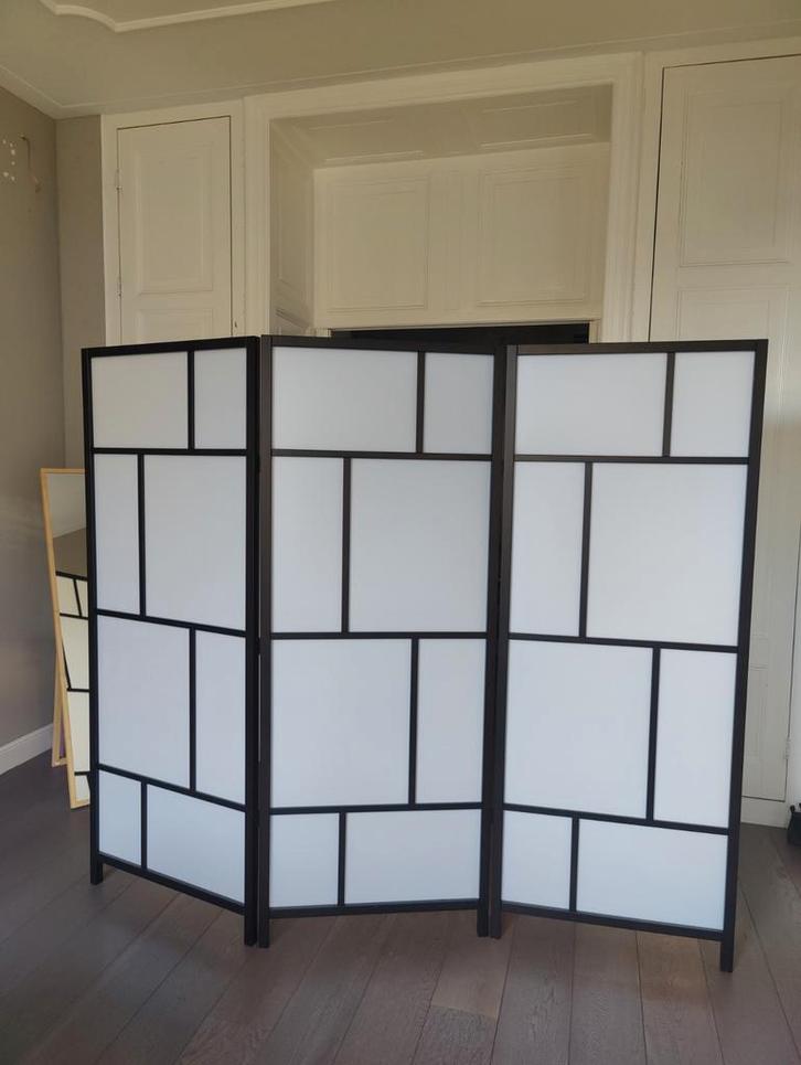 Scheidingswand, wit/zwart, Amsterdam , 216x185 cm, Huis en Inrichting, Kasten | Overige, Ophalen