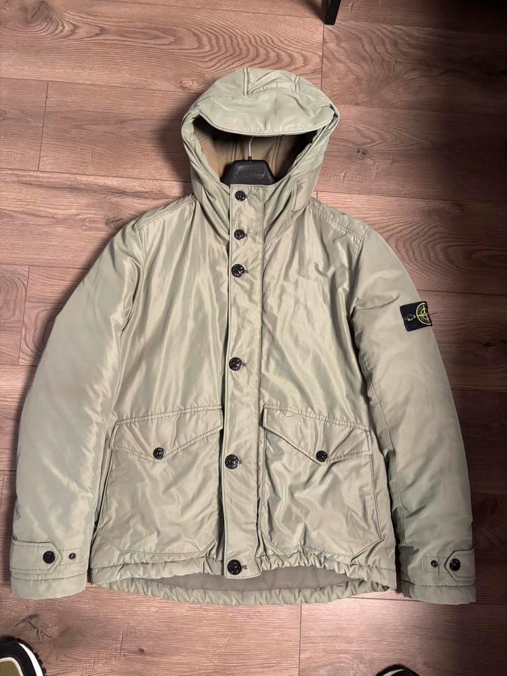 Stone Island micro reps primaloft L sage green, Kleding | Heren, Jassen | Winter, Zo goed als nieuw, Ophalen of Verzenden
