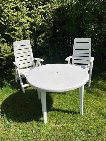 tuinset hartman allbelli 2 stoelen tafel wit blauw eettafel beschikbaar voor biedingen