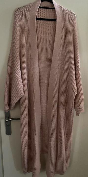 Lang roze vest met vleermuismouwen - one size beschikbaar voor biedingen