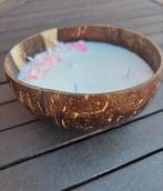 Handgemaakte Kaars in Kokosnoot Schaal, Ophalen of Verzenden, Nieuw, Overige materialen