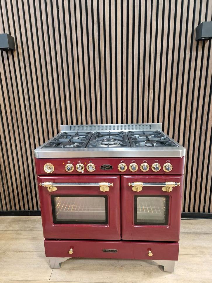 Bordeaux rode Fratelli Royal Chiantishire (Gratis bezorgen), Witgoed en Apparatuur, Fornuizen, Gebruikt, Vrijstaand, Gas, 5 kookzones of meer