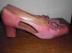 Leuke jaren 60 Italiaanse oud roze zomer schoenen mt 38,5, Ophalen of Verzenden, Schoenen met hoge hakken, Roze, Blok van Heijst