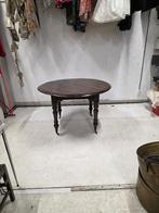 Antiek ronde eettafel verrijdbaar, Huis en Inrichting, Tafels | Eettafels, Ophalen, Gebruikt, Rond, Vijf personen of meer