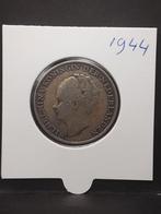 1 gulden Curaçao 1944 koningin Wilhelmina, 1 gulden, Zilver, Ophalen of Verzenden, Koningin Wilhelmina