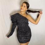 Loavies Jurk Zwart Zilver Glitter S, Zwart, Ophalen of Verzenden, Maat 36 (S), Boven de knie