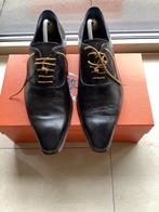 Greve gladleren veterschoen. Carbon/donkerbruin. Maat 9 (43), Kleding | Heren, Schoenen, Bruin, Ophalen of Verzenden, Zo goed als nieuw