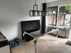 Eettafel , bank en stoelen, Ophalen, Gebruikt, 100 tot 150 cm, Glas