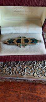 Antieke  broche,art nouveau decor., Ophalen of Verzenden, Overige materialen, Broche