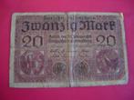 Duitsland 20 Mark 1918 (bankpapier), Postzegels en Munten, Bankbiljetten | Europa | Niet-Eurobiljetten, Verzenden, Duitsland, Los biljet