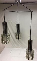 0615  Vintage hanglamp., Gebruikt, 50 tot 75 cm, Ophalen of Verzenden, Glas