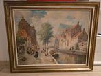 Olieverfschilderij 95x76cm Naarden - A. Gerhard 1957, Antiek en Kunst, Kunst | Schilderijen | Klassiek, Ophalen