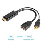 HDMI (m) naar DisplayPort (v) adapter + USB 2.0 power - ZGAN, Computers en Software, Pc- en Netwerkkabels, Ophalen of Verzenden