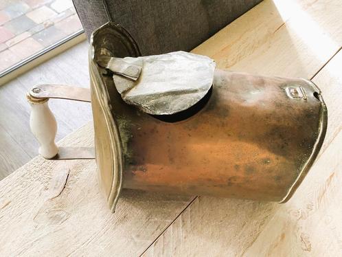 koperen konkel met porseleinen handgreep. zeldzaam en oud, Antiek en Kunst, Antiek | Koper en Brons, Koper, Ophalen of Verzenden