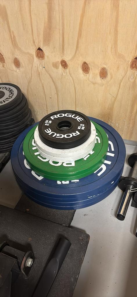 Rogue calibrated plates + RML490 fitness Powerrack, Sport en Fitness, Fitnessmaterialen, Zo goed als nieuw, Ophalen