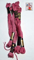 5x DMC mouline, roze 3687, Hobby en Vrije tijd, Borduren en Borduurmachines, Mulhouse, France, Ophalen of Verzenden, Borduurgaren of Zijde