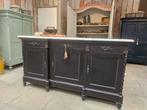 Elegant Antiek Dressoir / Toonbank met Marmeren Blad – Unie, Ophalen of Verzenden