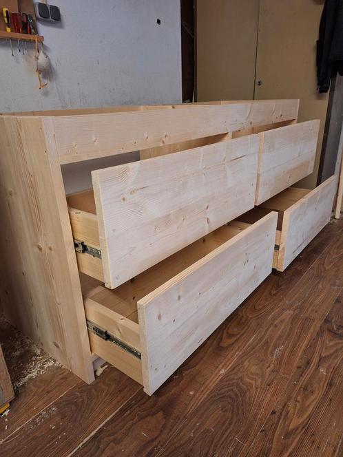 Keukenblok van terug gedroogd en geschaafd hout, Huis en Inrichting, Keuken | Keukenelementen, Nieuw, Ophalen of Verzenden