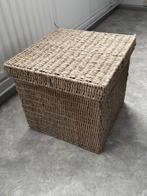 Rotan Opbergmand met Deksel, Ophalen, Gebruikt, Vierkant, Riet