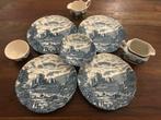 Johnson Brothers | Castle Story blauw | servies set 7 stuks, Antiek en Kunst, Antiek | Servies compleet, Ophalen of Verzenden