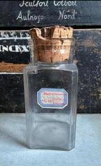 Franse apothekersfles met kurk, Ophalen of Verzenden