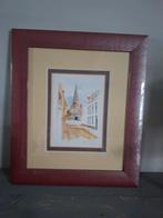 Aquarel oude kerk Voorburg van Michiel Laernoes, Antiek en Kunst, Ophalen of Verzenden