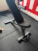 Fitness bankje decline, flat, incline, shoulder press finnlo, Ophalen of Verzenden, Zo goed als nieuw, Fitnessbank