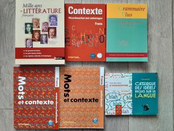 Studieboeken Frans o.a. Grammaire Plus, Mots et contexte