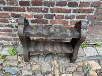 Vintage houten wijnrek - ophalen in Maasbracht beschikbaar voor biedingen